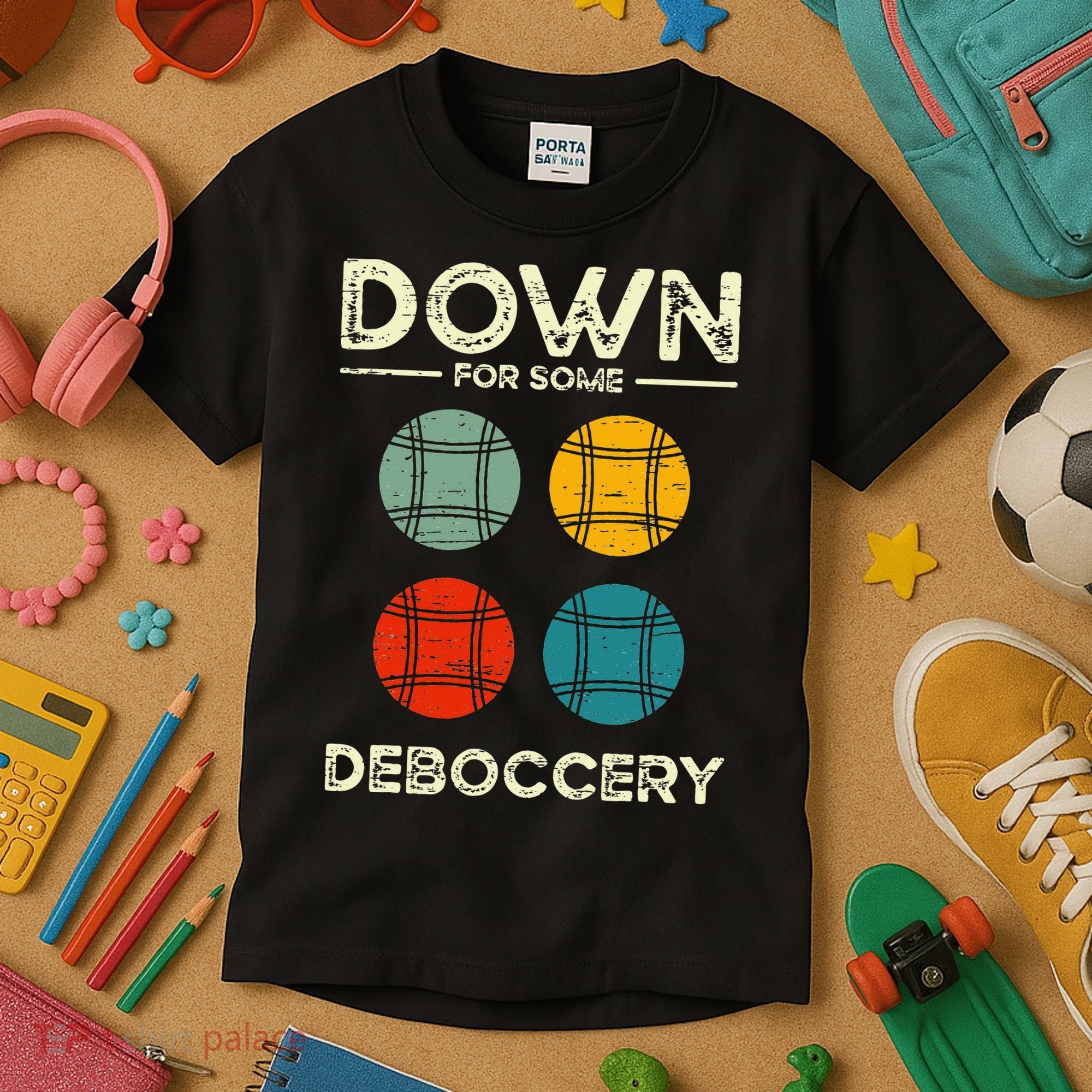 Down For Some Deboccery Ball Sport Bocce Kids T-Shirt