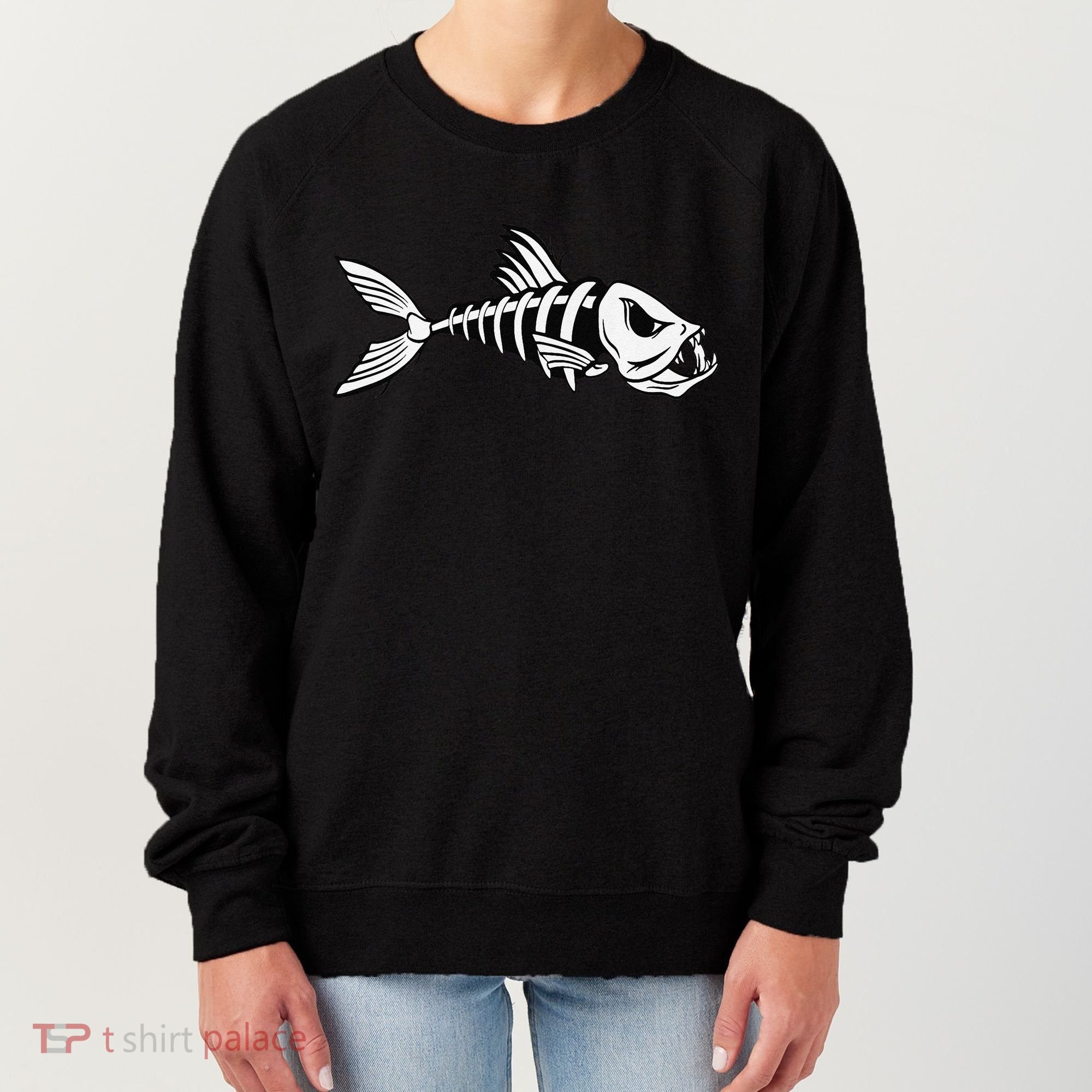 Dead Fish Skeleton Fishing Women's Sweatshirt