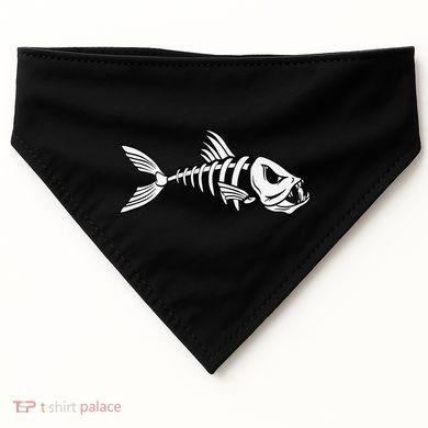 Dead Fish Skeleton Fishing USA-Made Doggie Bandana