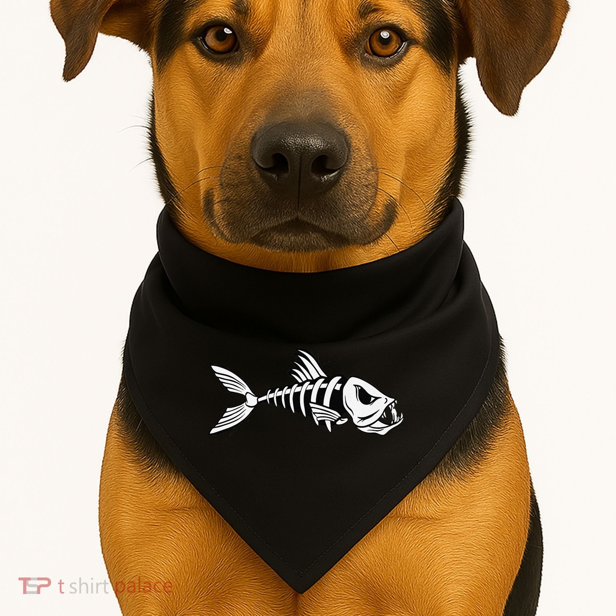 Dead Fish Skeleton Fishing USA-Made Doggie Bandana