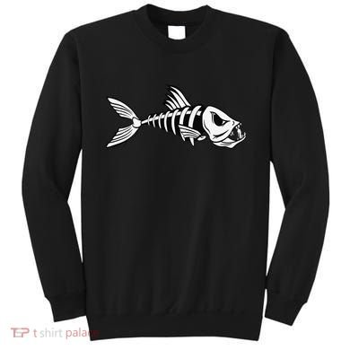 Dead Fish Skeleton Fishing Sweatshirt