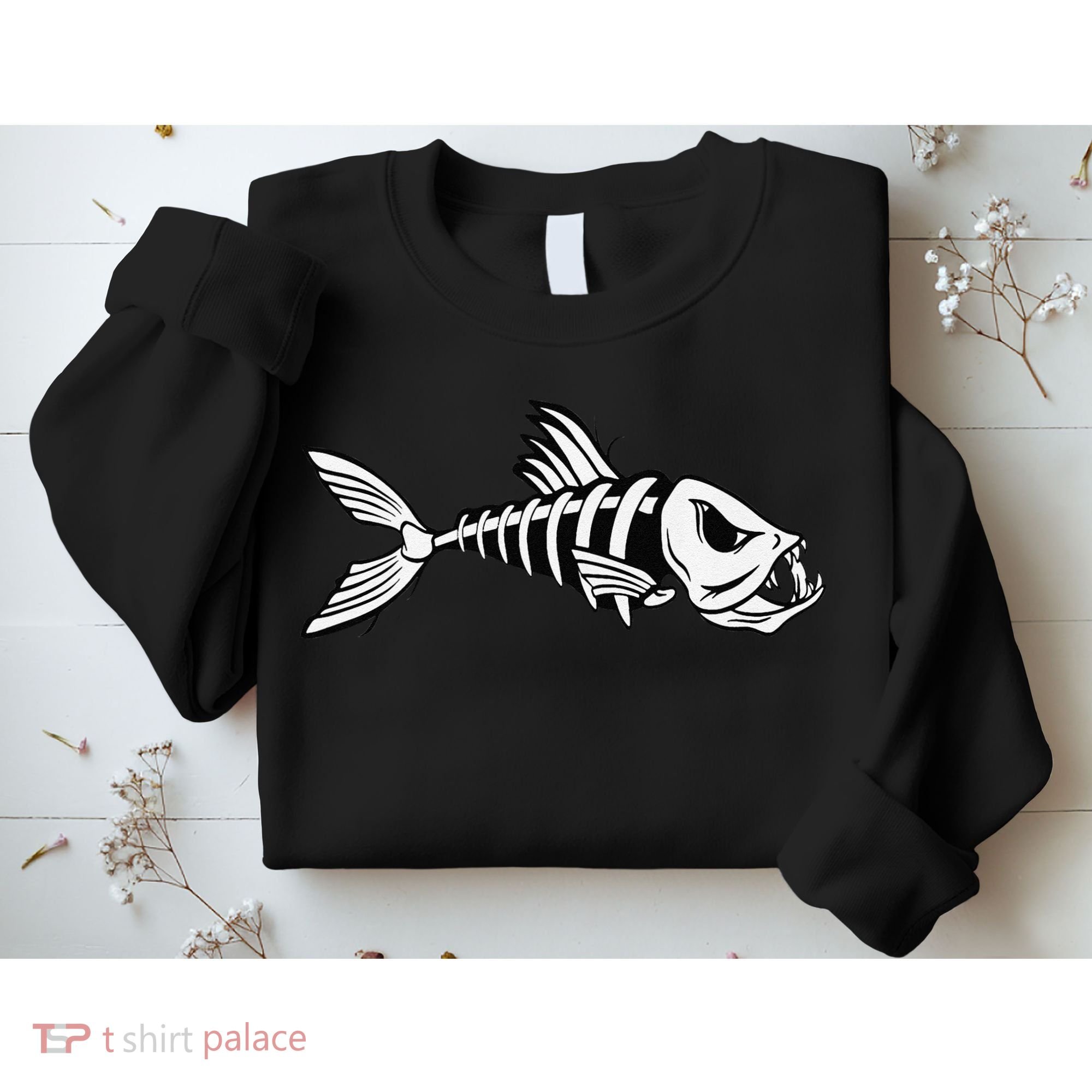 Dead Fish Skeleton Fishing Sweatshirt