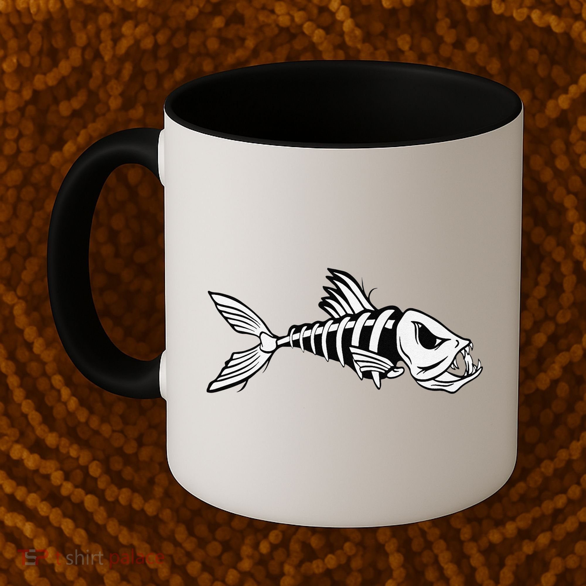 Dead Fish Skeleton Fishing Coffee Mug