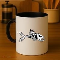 Dead Fish Skeleton Fishing Coffee Mug thumb 4