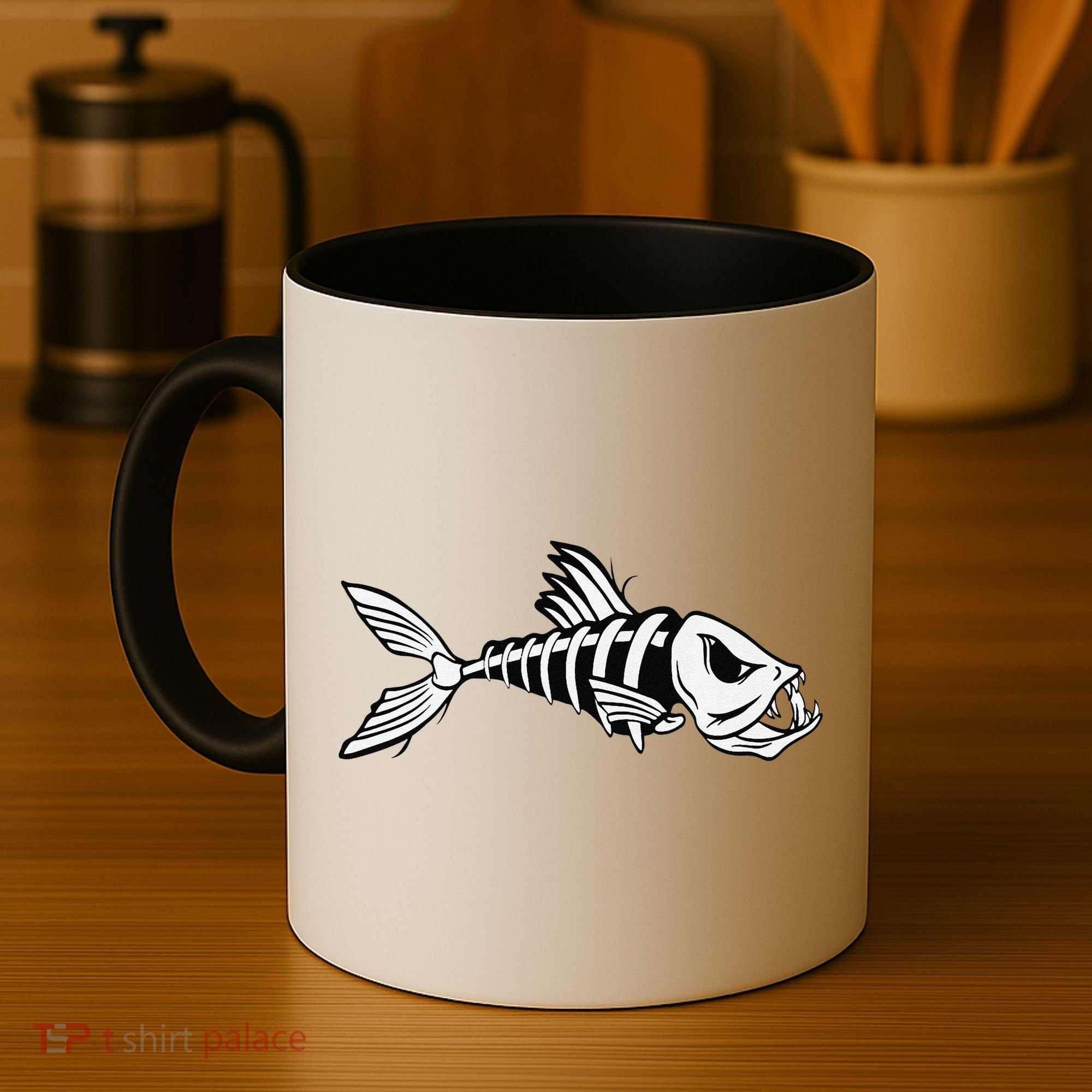 Dead Fish Skeleton Fishing Coffee Mug