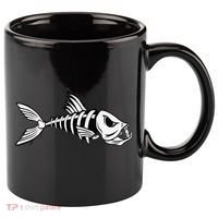 Dead Fish Skeleton Fishing 11oz C Handle Ceramic Mug thumb 0