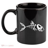 Dead Fish Skeleton Fishing 11oz C Handle Ceramic Mug thumb 2