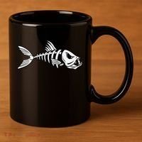 Dead Fish Skeleton Fishing 11oz C Handle Ceramic Mug thumb 3