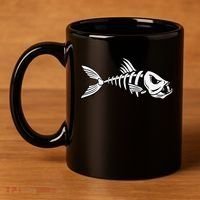 Dead Fish Skeleton Fishing 11oz C Handle Ceramic Mug thumb 4