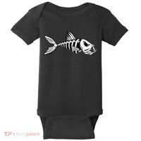 Dead Fish Skeleton Fishing Baby Bodysuit thumb 0