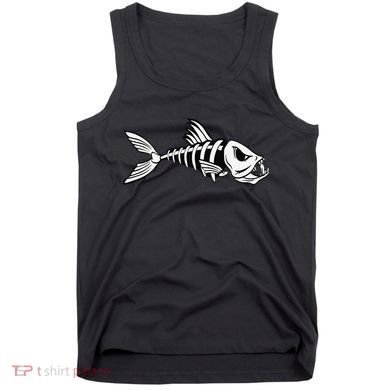 Dead Fish Skeleton Fishing Tank Top