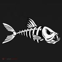 Dead Fish Skeleton Fishing Tank Top thumb 6