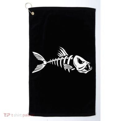 Dead Fish Skeleton Fishing Golf Towel