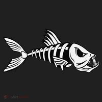 Dead Fish Skeleton Fishing Golf Towel thumb 3