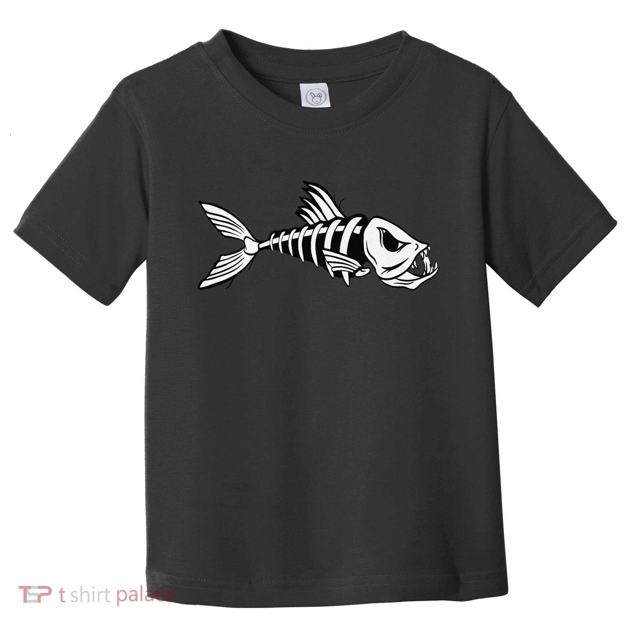 Dead Fish Skeleton Fishing Toddler T-Shirt