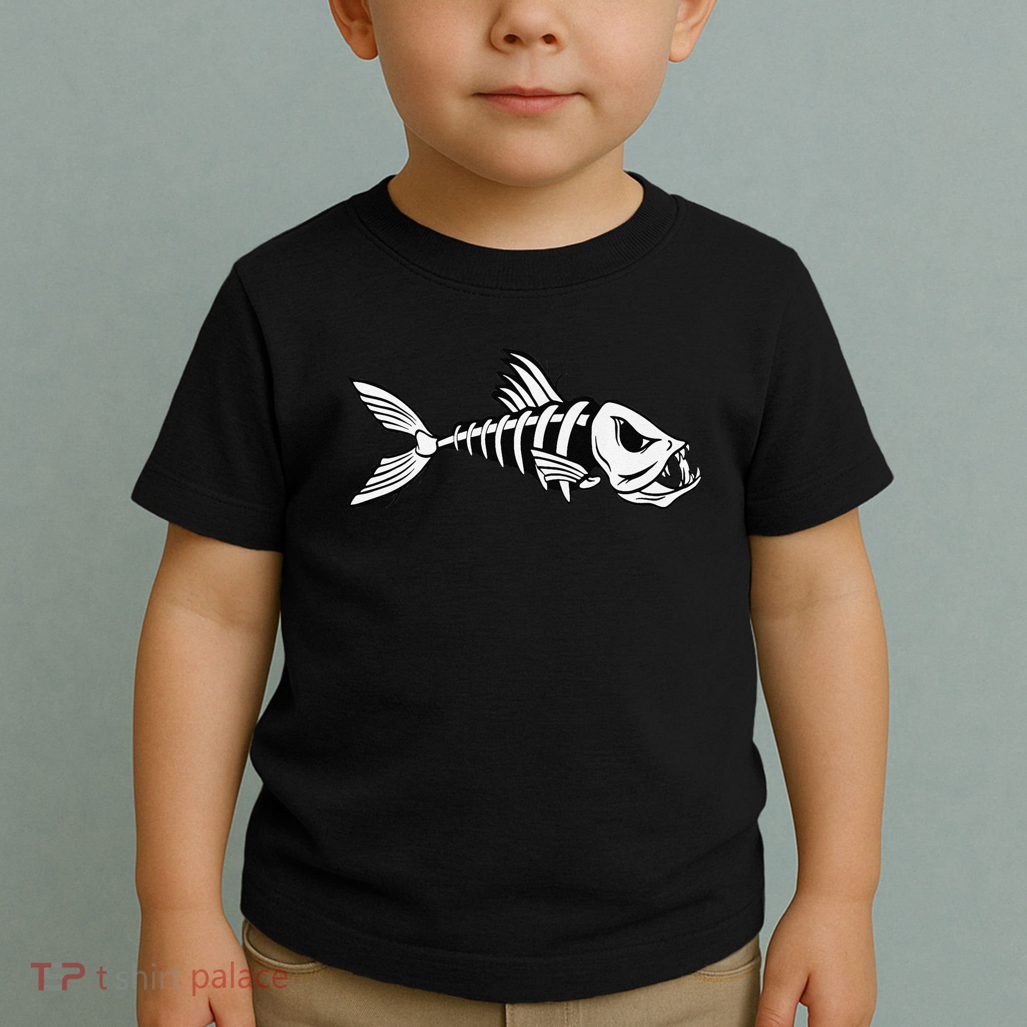 Dead Fish Skeleton Fishing Toddler T-Shirt