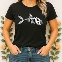 Dead Fish Skeleton Fishing Women's T-Shirt thumb 2