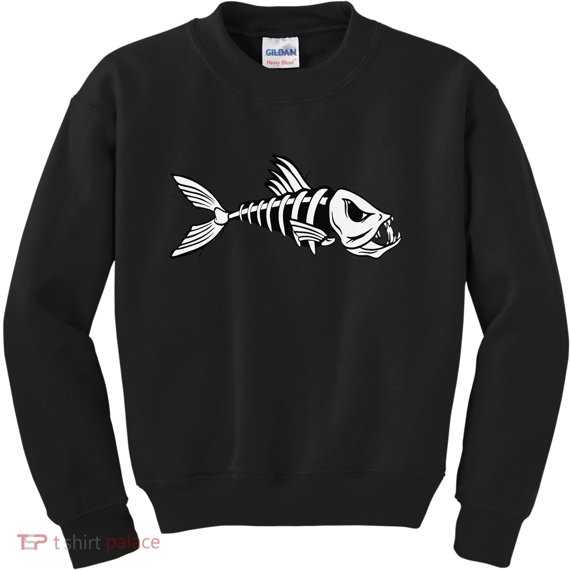 Dead Fish Skeleton Fishing Kids Sweatshirt