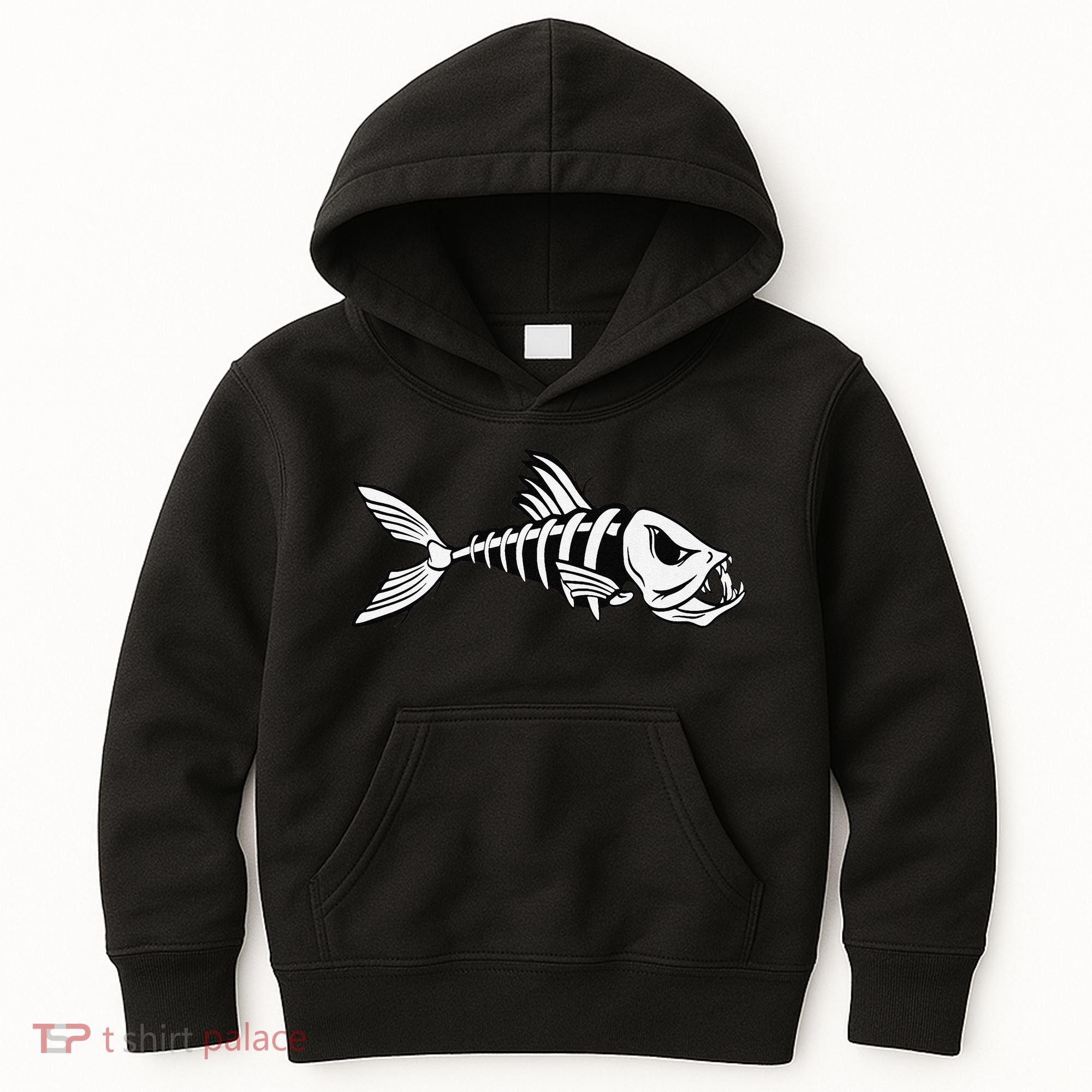 Dead Fish Skeleton Fishing Kids Hoodie