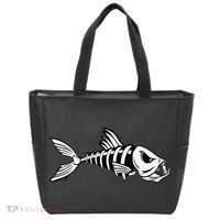 Dead Fish Skeleton Fishing Tote Bag thumb 0