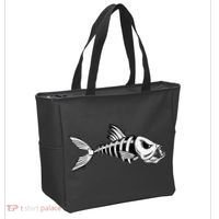 Dead Fish Skeleton Fishing Tote Bag thumb 2