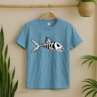 Dead Fish Skeleton Fishing T-Shirt thumb 2