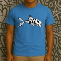 Dead Fish Skeleton Fishing T-Shirt thumb 3
