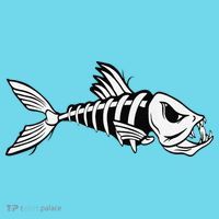 Dead Fish Skeleton Fishing Kids T-Shirt thumb 4