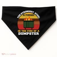 Dumpster Fire Strongest Steel Is Forged Dumpster USA-Made Doggie Bandana thumb 0