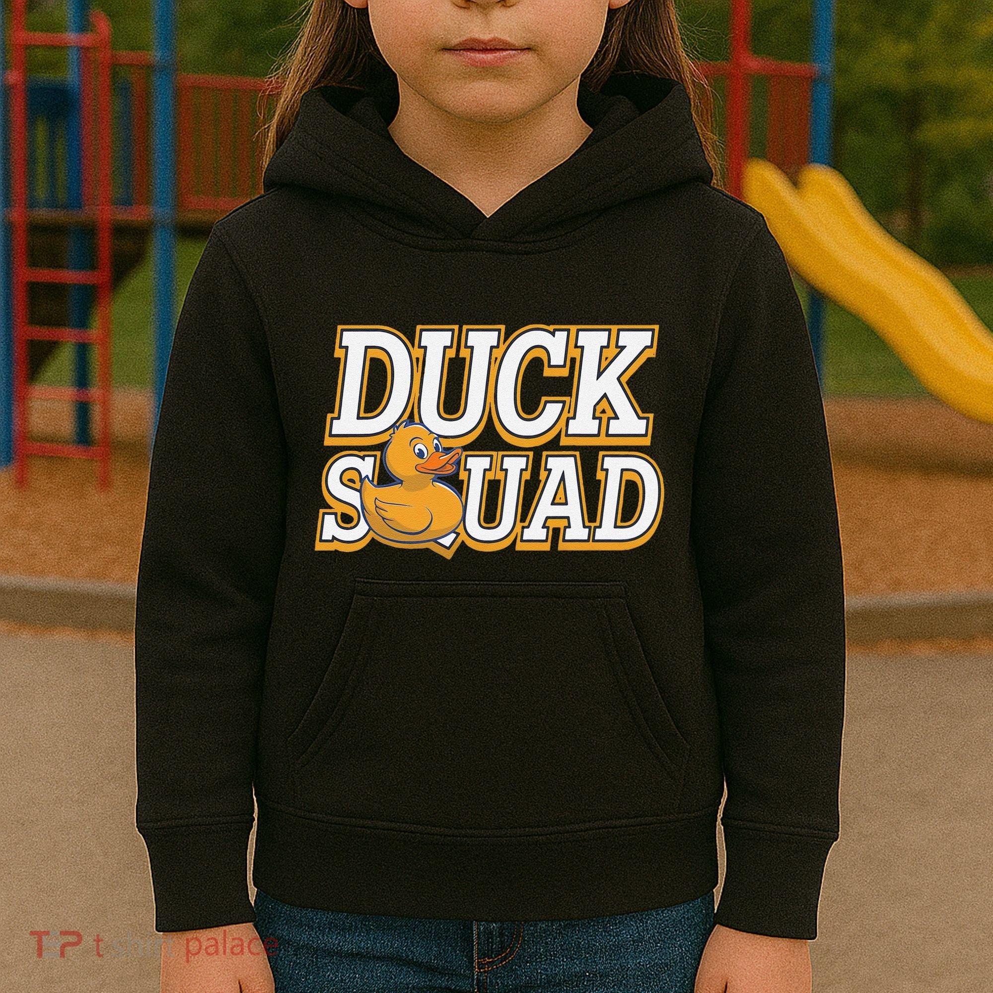Ducky Family Squad Quacking Up Together Kids Hoodie