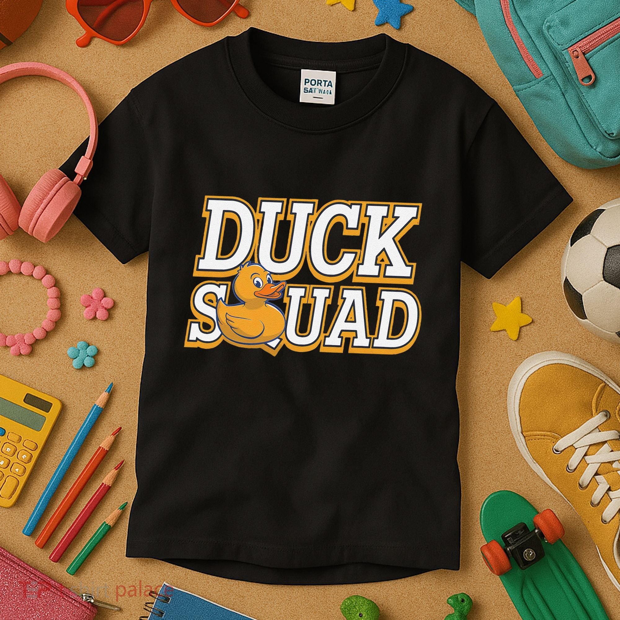 Ducky Family Squad Quacking Up Together Kids T-Shirt