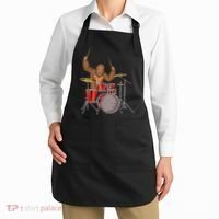 Drummer Funny Sasquatch Bigfoot Drumming Apron thumb 2