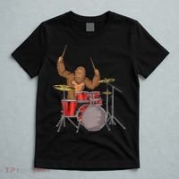 Drummer Funny Sasquatch Bigfoot Drumming T-Shirt thumb 5