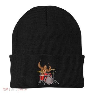 Drummer Funny Sasquatch Bigfoot Drumming Beanie