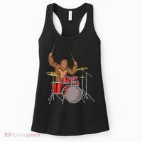 Drummer Funny Sasquatch Bigfoot Drumming Women's Tank Top thumb 0