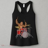 Drummer Funny Sasquatch Bigfoot Drumming Women's Tank Top thumb 3