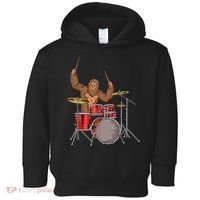 Drummer Funny Sasquatch Bigfoot Drumming Toddler Hoodie thumb 0