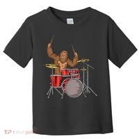Drummer Funny Sasquatch Bigfoot Drumming Toddler T-Shirt thumb 0