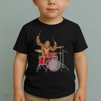 Drummer Funny Sasquatch Bigfoot Drumming Toddler T-Shirt thumb 2