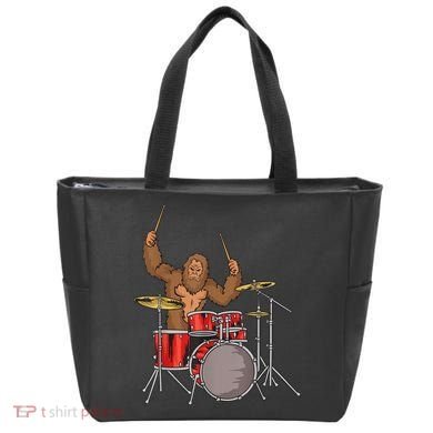 Drummer Funny Sasquatch Bigfoot Drumming Tote Bag
