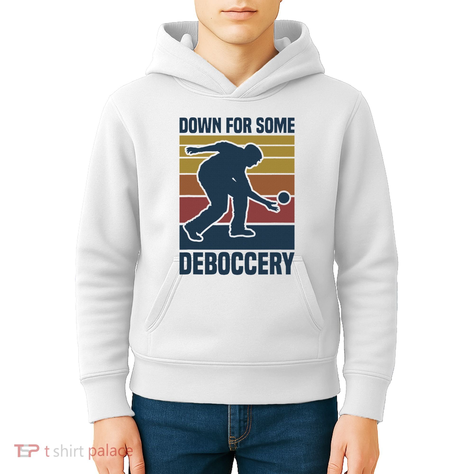 Down For Some Deboccery Bocce Ball Player Bocce Ball Kids Hoodie