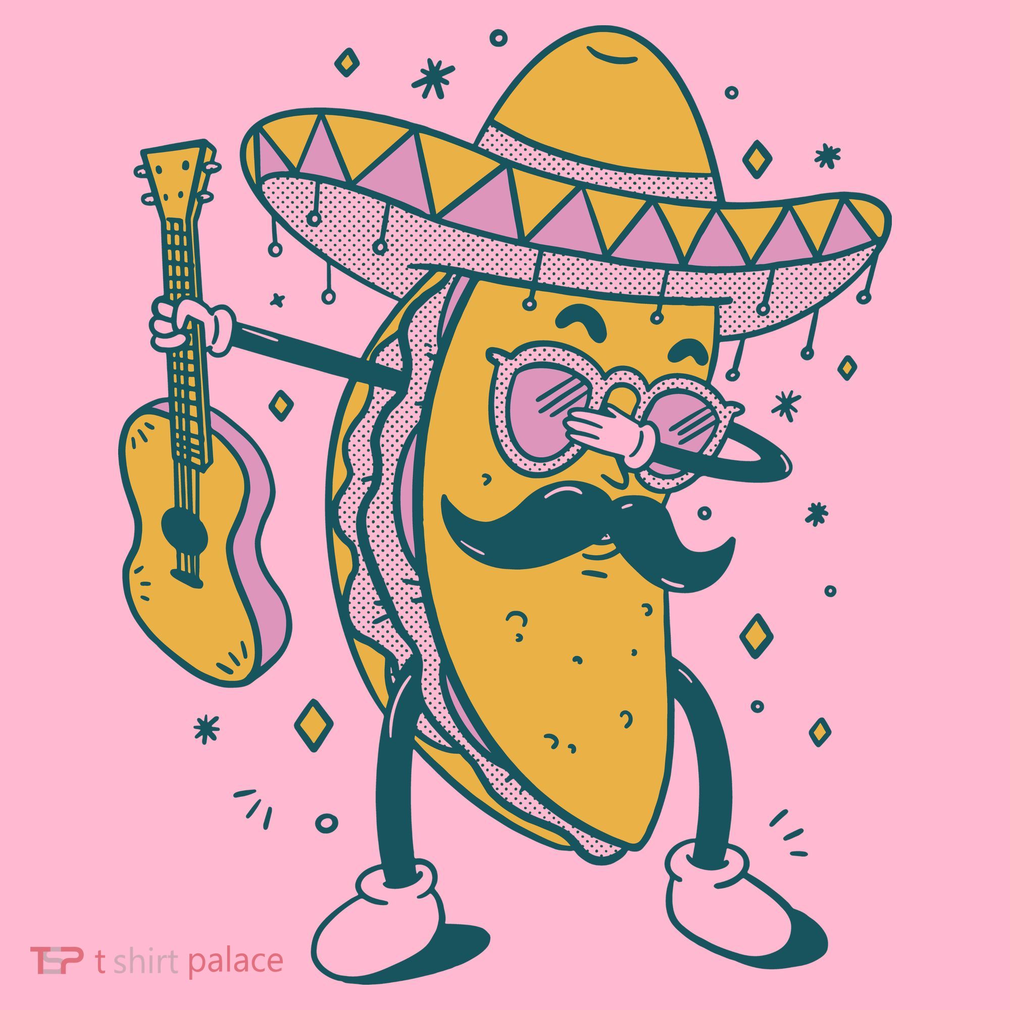 Dabbing Fiesta Taco Coaster