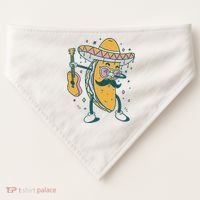 Dabbing Fiesta Taco USA-Made Doggie Bandana thumb 0