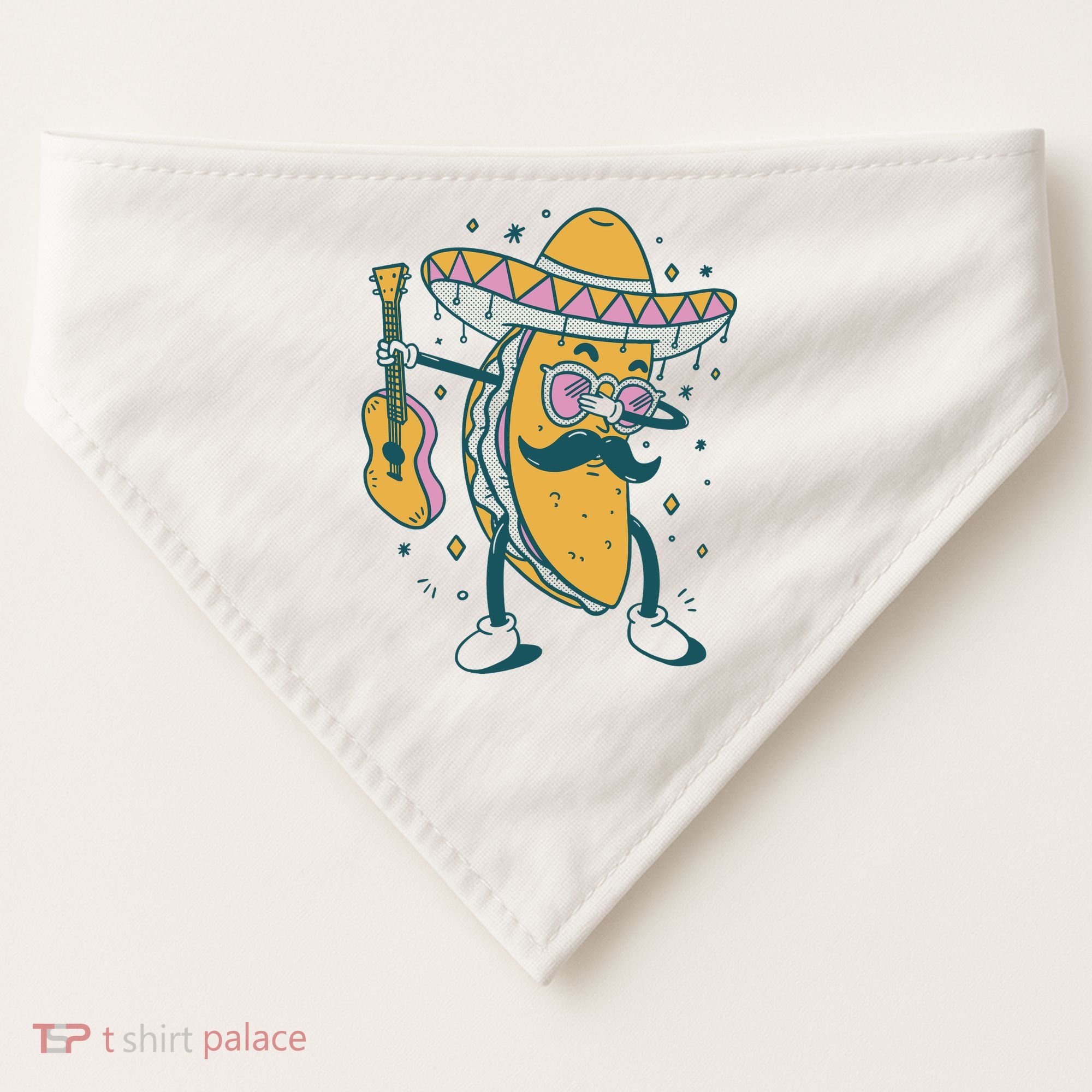 Dabbing Fiesta Taco USA-Made Doggie Bandana