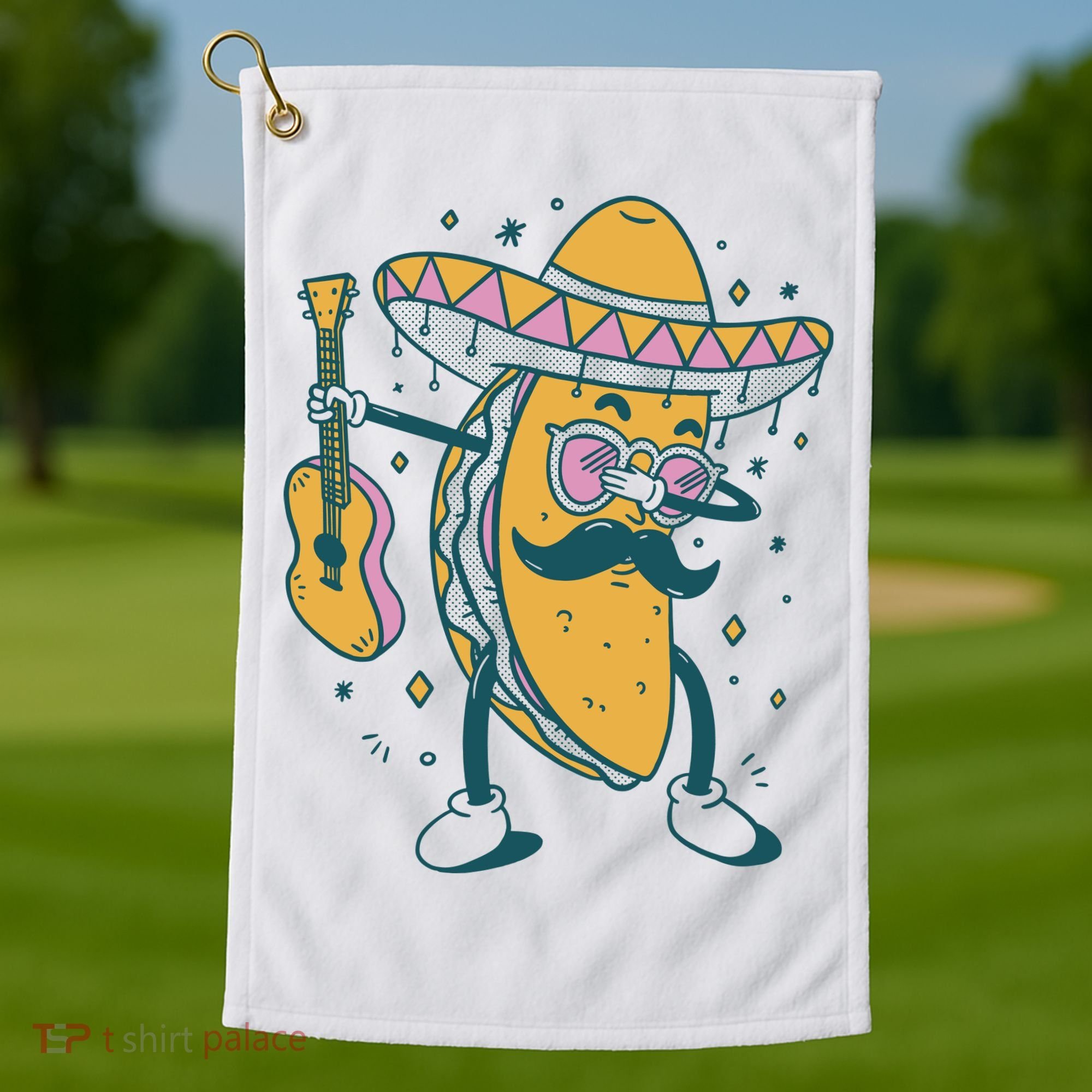 Dabbing Fiesta Taco Golf Towel