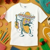 Dabbing Fiesta Taco Kids T-Shirt thumb 3