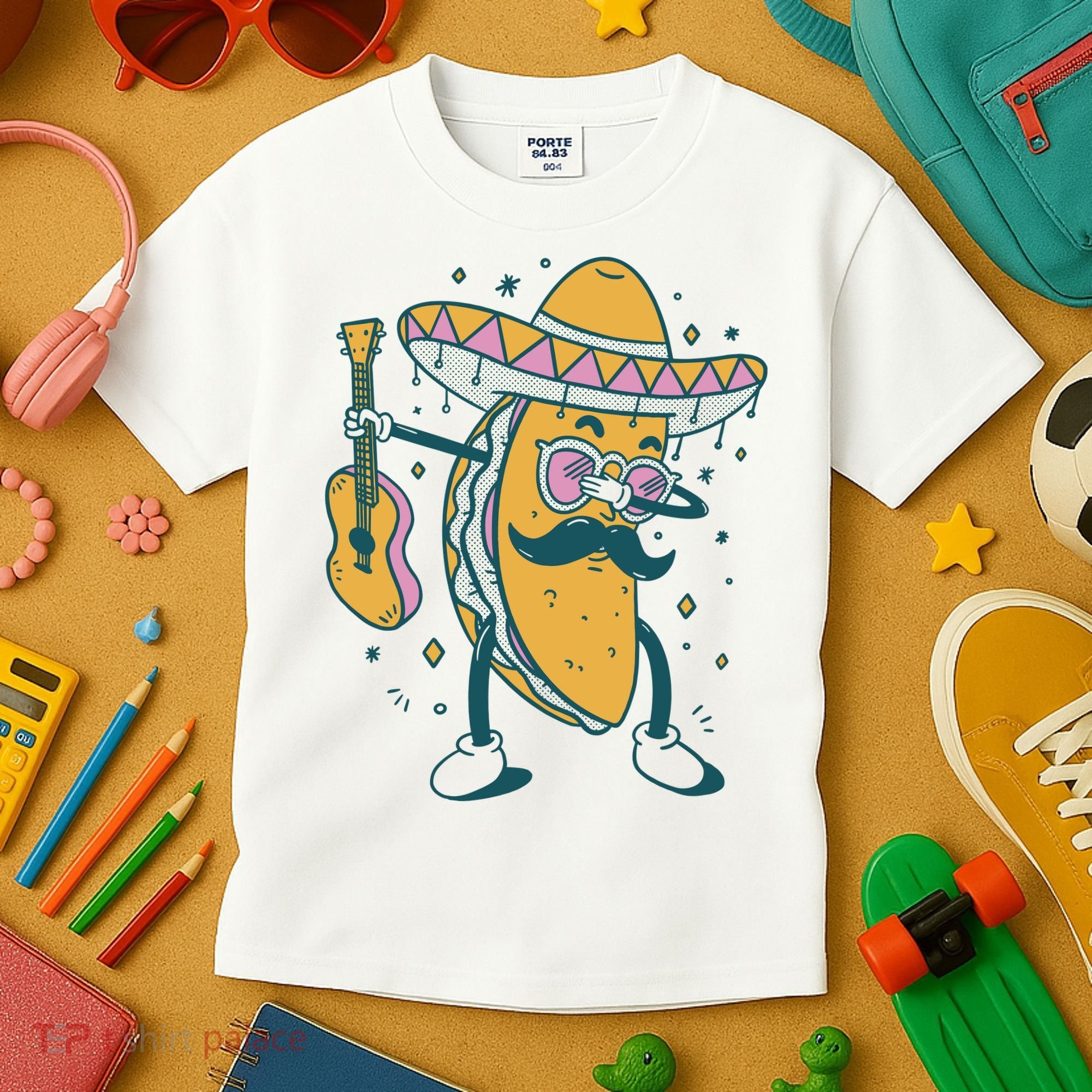Dabbing Fiesta Taco Kids T-Shirt