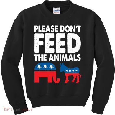 Dont Feed The Animal Libertarian Political Kids Sweatshirt
