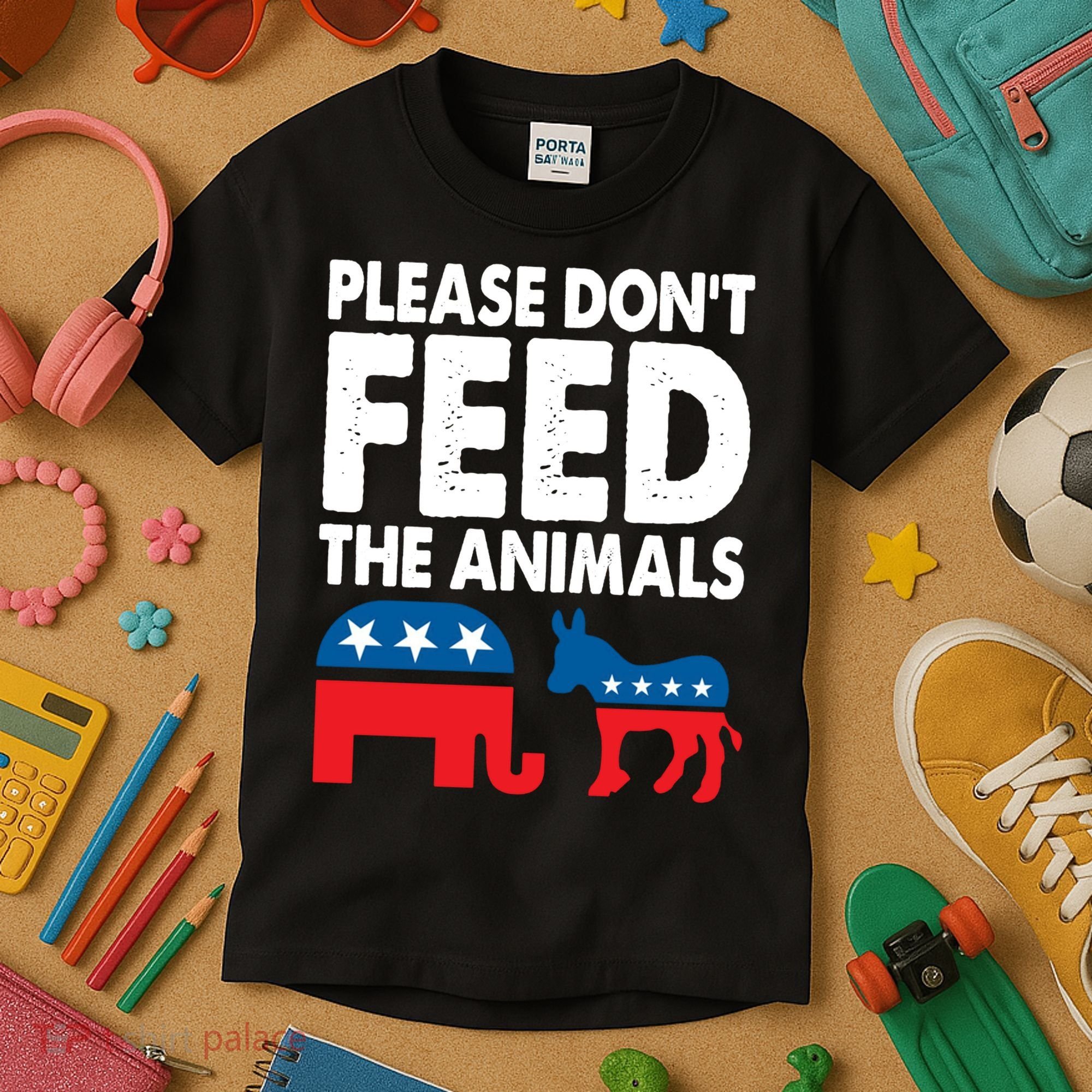 Dont Feed The Animal Libertarian Political Kids T-Shirt