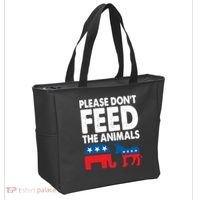 Dont Feed The Animal Libertarian Political Tote Bag thumb 2